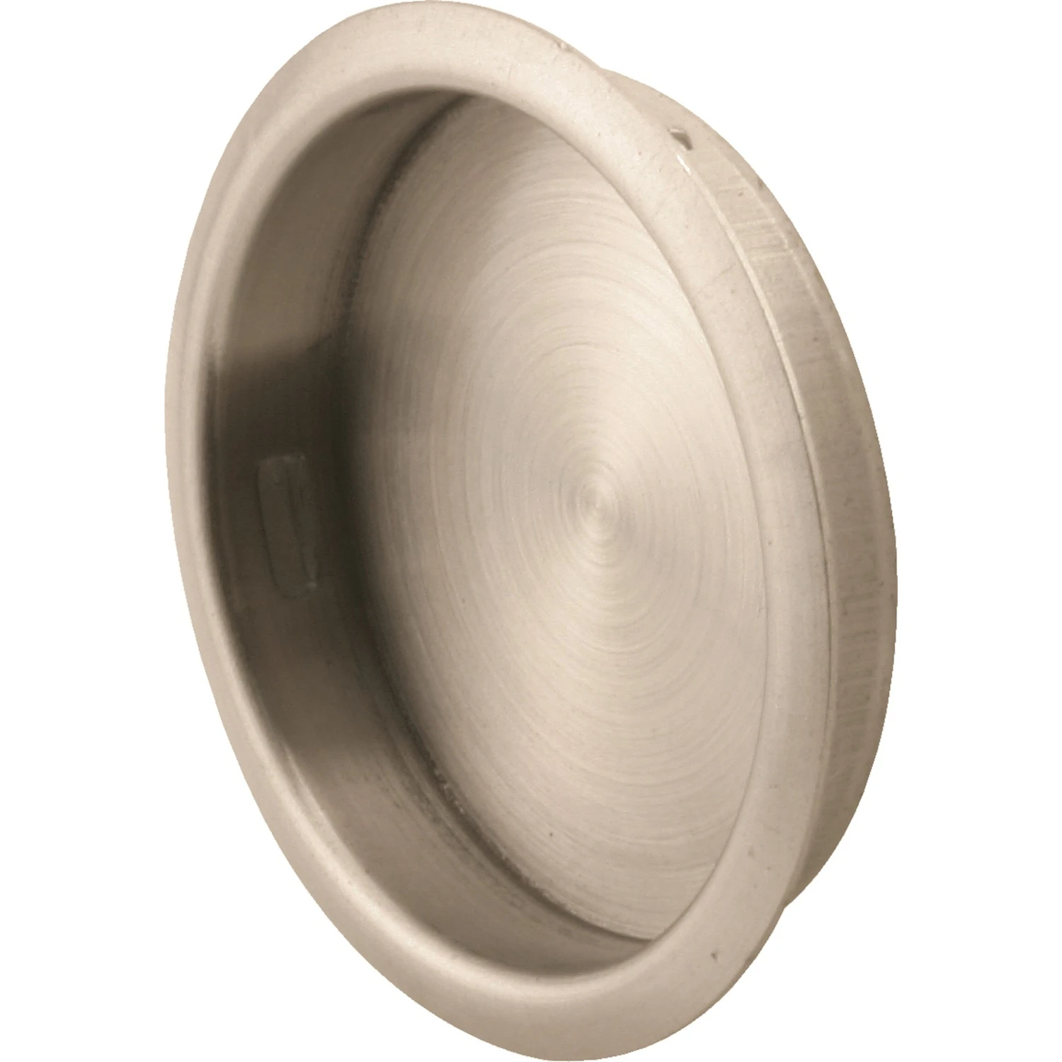 Closet Door Finger Pull, Satin Nickel Finish, 1 and 3 Quarter Inch Round