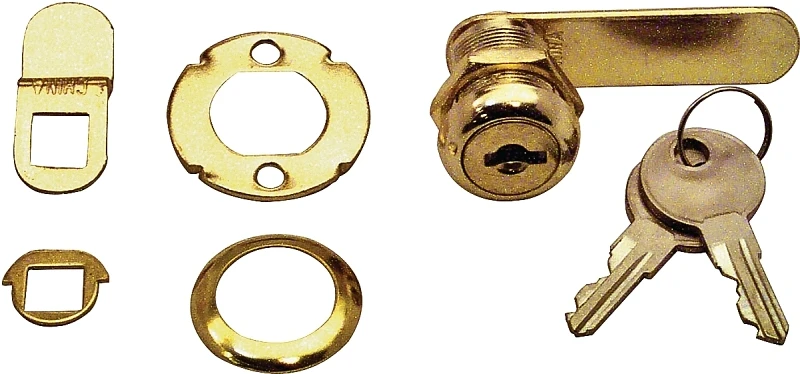 Bright Brass Gold Steel Cabinet/drawer Lock - Model U9944