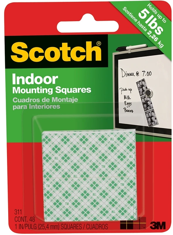 Indoor Mounting Squares, Foam, 48-Ct.