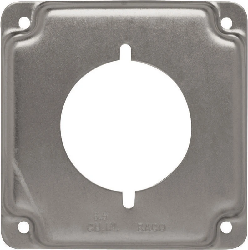 Receptacle Cover Flat Corner Round Style 30 to 50 Amp Single 4 Inch