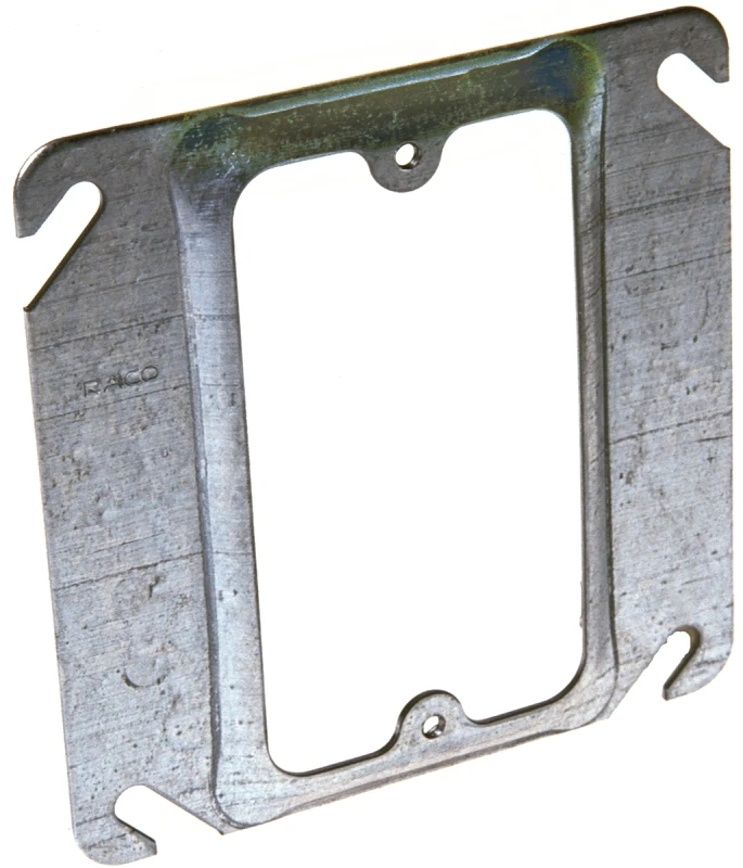 4 Inch Square Electrical Box Cover Plate, Single Piece, Durable Metal Construction