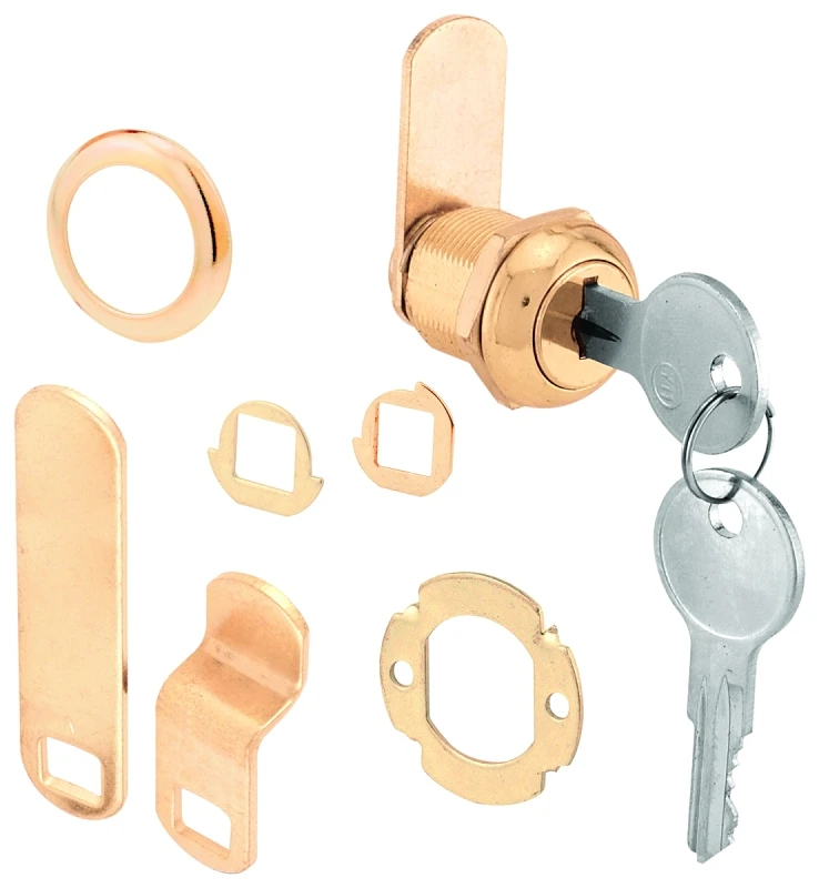 Bright Brass Gold Steel Cabinet/drawer Lock - Model U9942