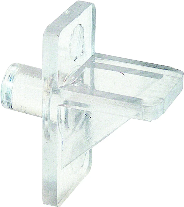 Locking Shelf Support Pegs, Clear Plastic, 5-Lb. Load, 1/4 In., 8-Pk.