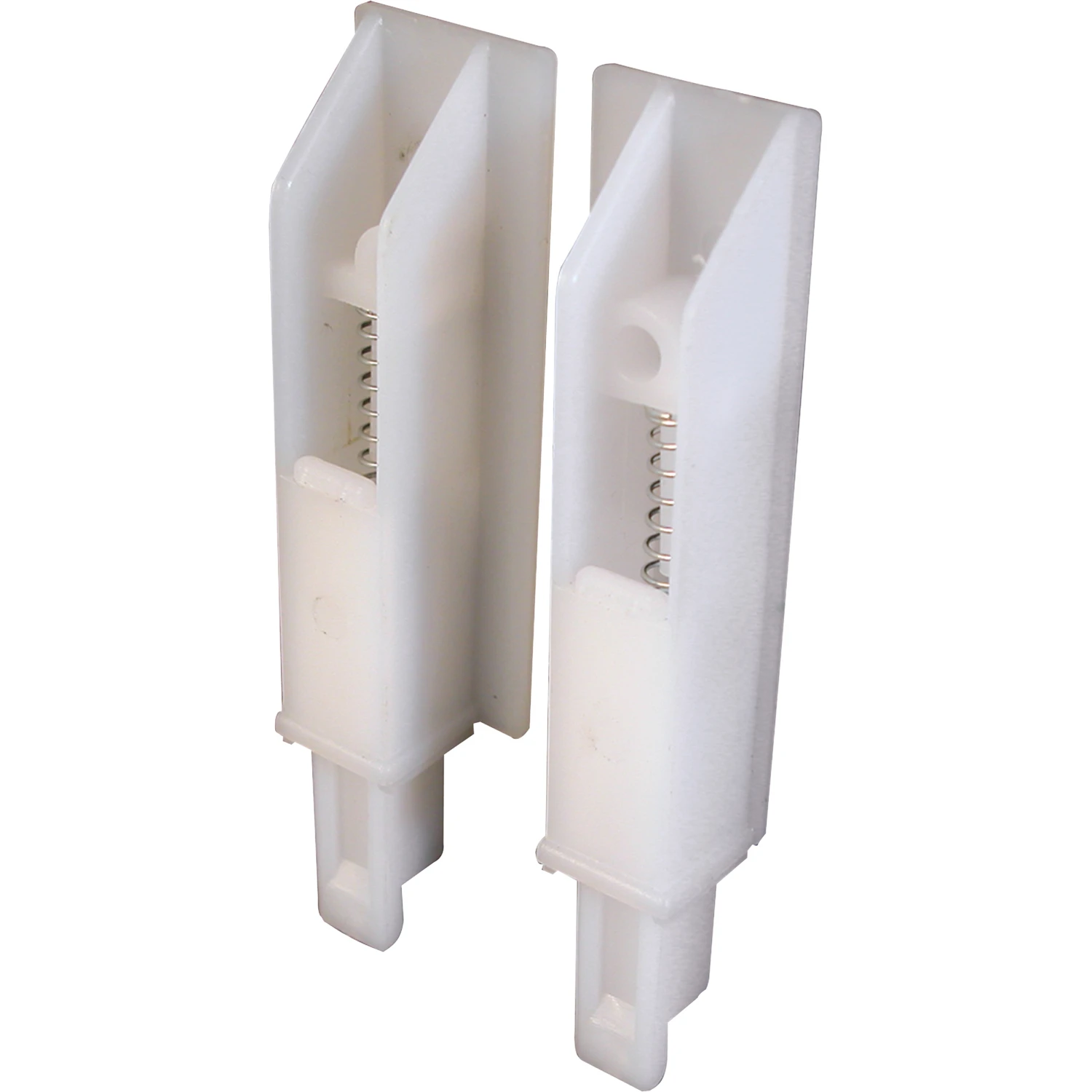 Sliding Panel Door Bottom Guides, White Plastic, 2-Pk.