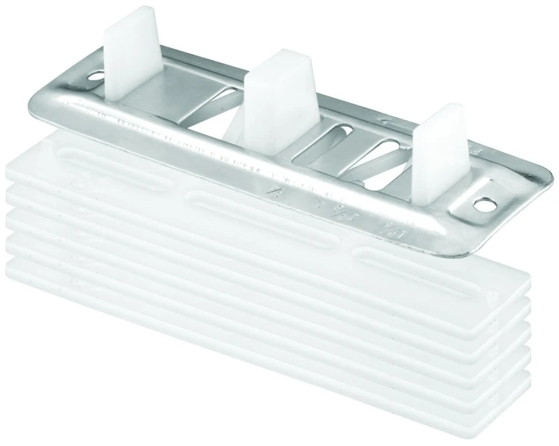 Adjustable Bypass Door Guide With Carpet Risers, Model N 6661