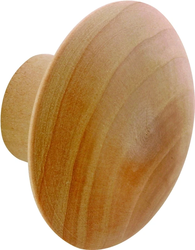 Bi-Fold Door Pull Knob, Hardwood, 1-3/4 In., 2-Pk.