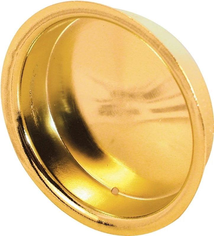 Bypass Door Pull Handle, Polished Brass, 1-3/4 In., 2-Pk.