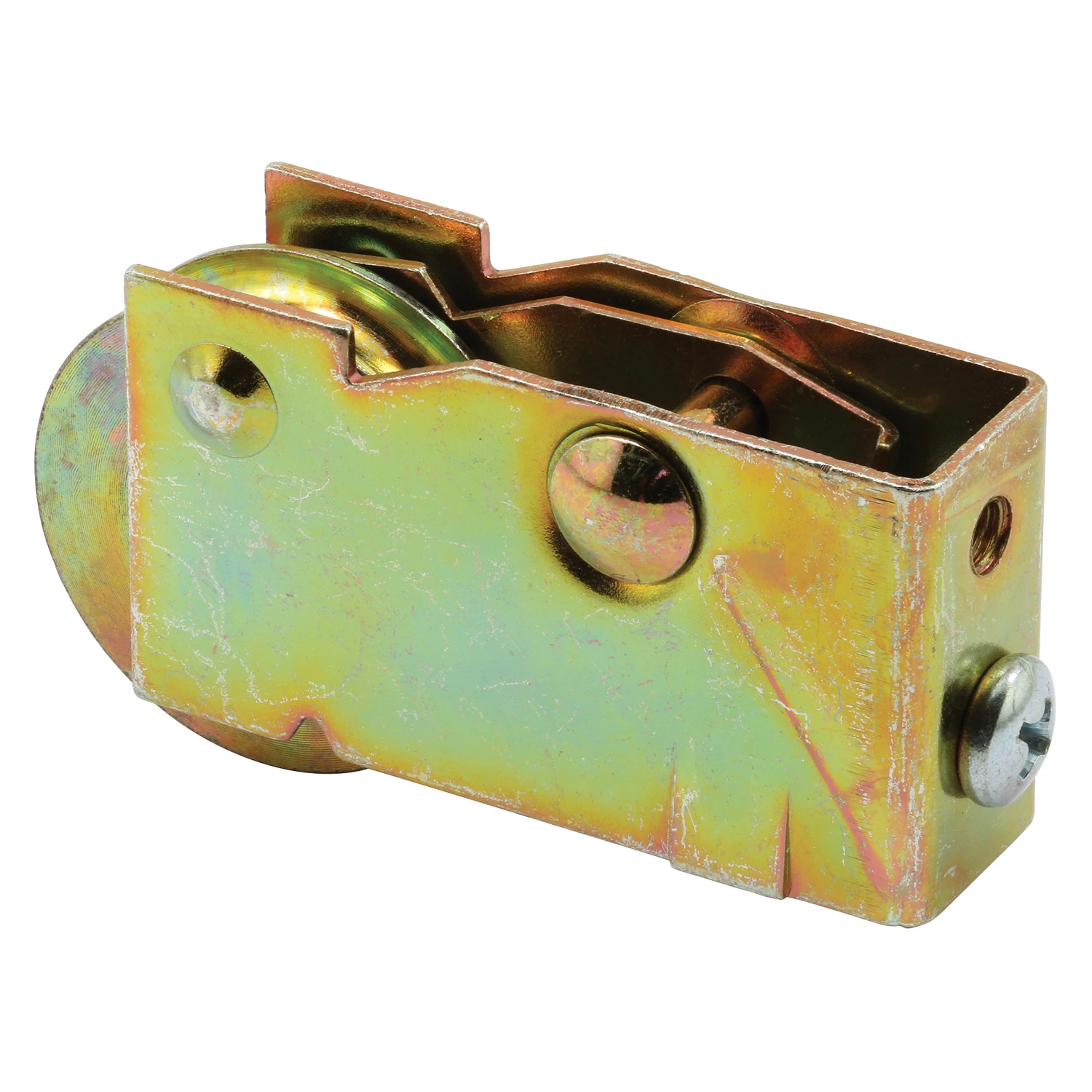 Single 1-1/4 In. Steel Roller Assembly, Ball Bearing, Plain Back