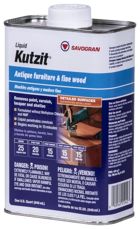 Kutzit Methylene Chloride Free Liquid Stripper, 1 Quart