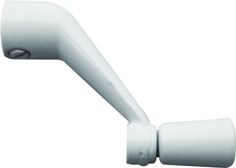 White Casement Operator Crank Handle, 3/8 Inch Diameter