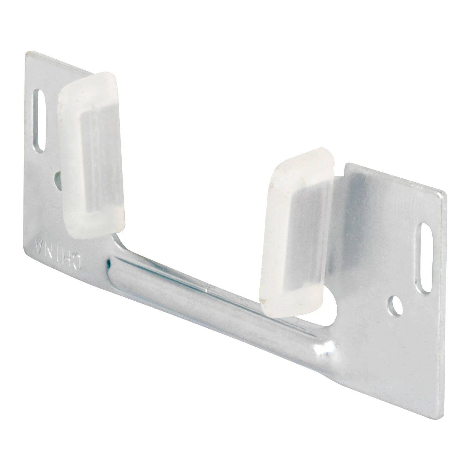 Sliding Pocket Door Bottom Guide, Steel w/Plastic Guides, 1-3/8 x 1-1/4 In.