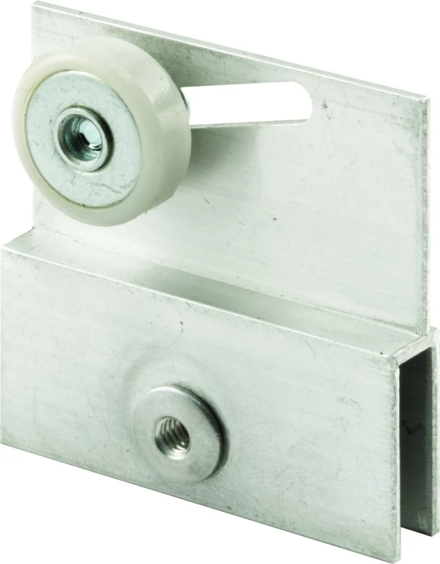 Frameless Sliding Shower Door Top Bracket, Flat Plastic Wheel, 3/4 In., 2-Pk.