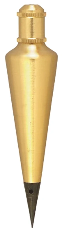 8 Oz. Brass Plumb Bob With Replaceable Tip And Removable Cap
