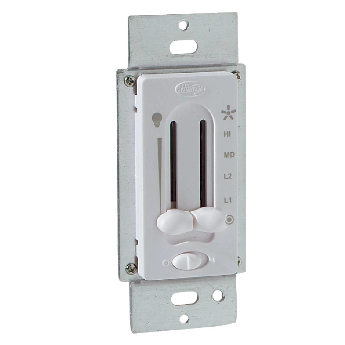 Ceiling Fan/Light Control, Dual Slide, White