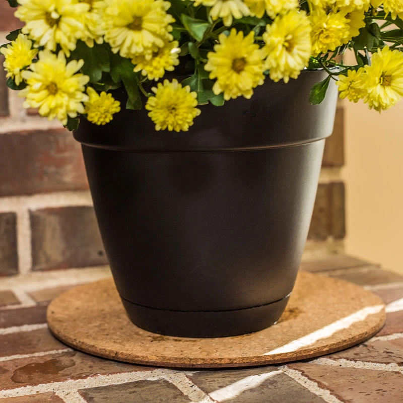 Cork Plant Saucer Mat 12 Inch Diameter Natural Cork Material