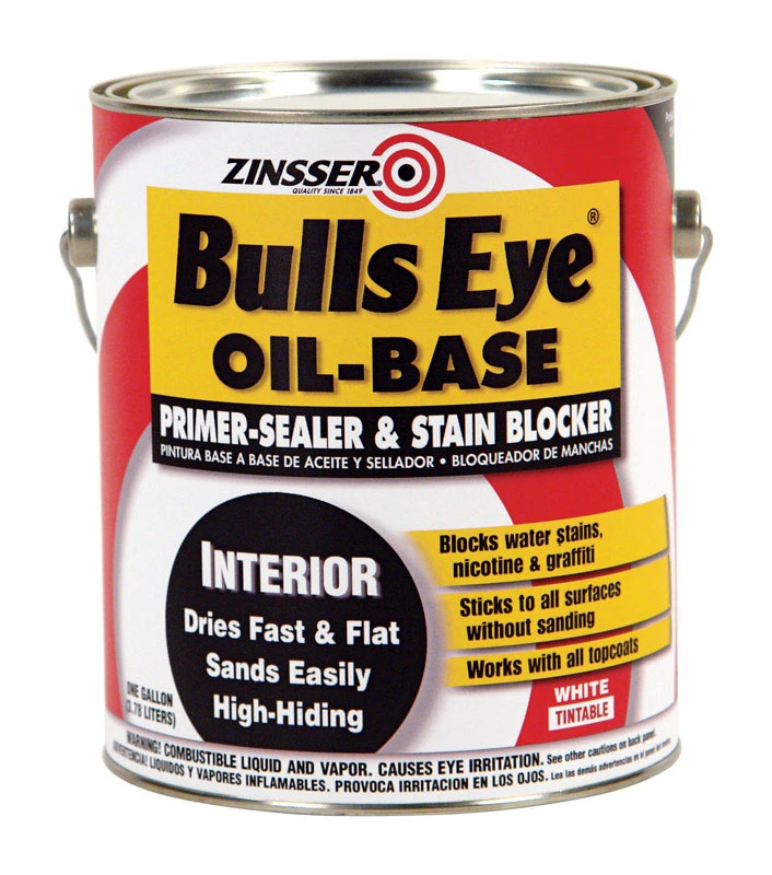 Bulls Eye White Tintable Flat Primer Sealer Stain Blocker 1 Gallon