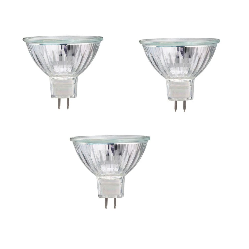 Philips 60W Equivalent Clear GU5.3 Base MR16 Halogen Floodlight Light Bulb (3-Pack)