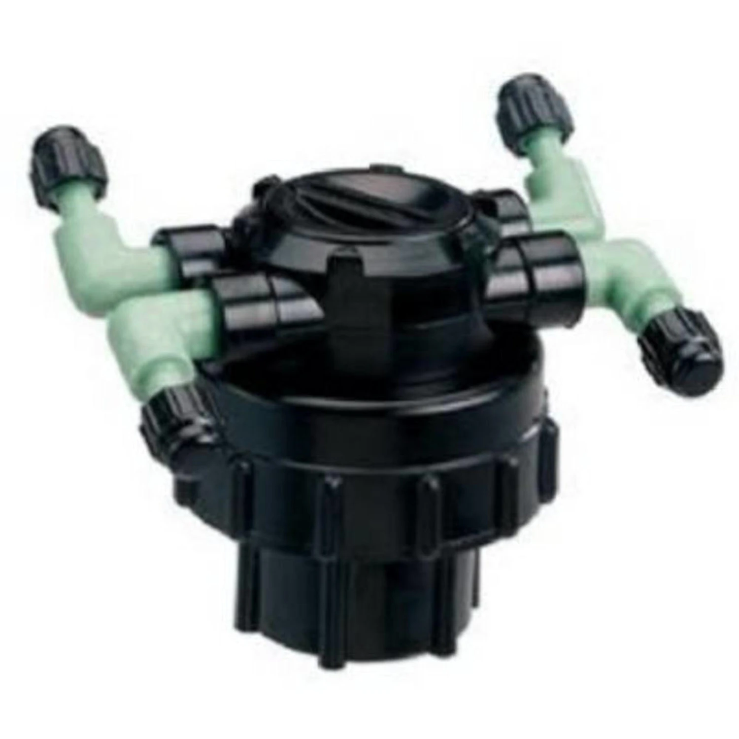4-port Adjustable Drip Irrigation Manifold With Filter And Flow Control