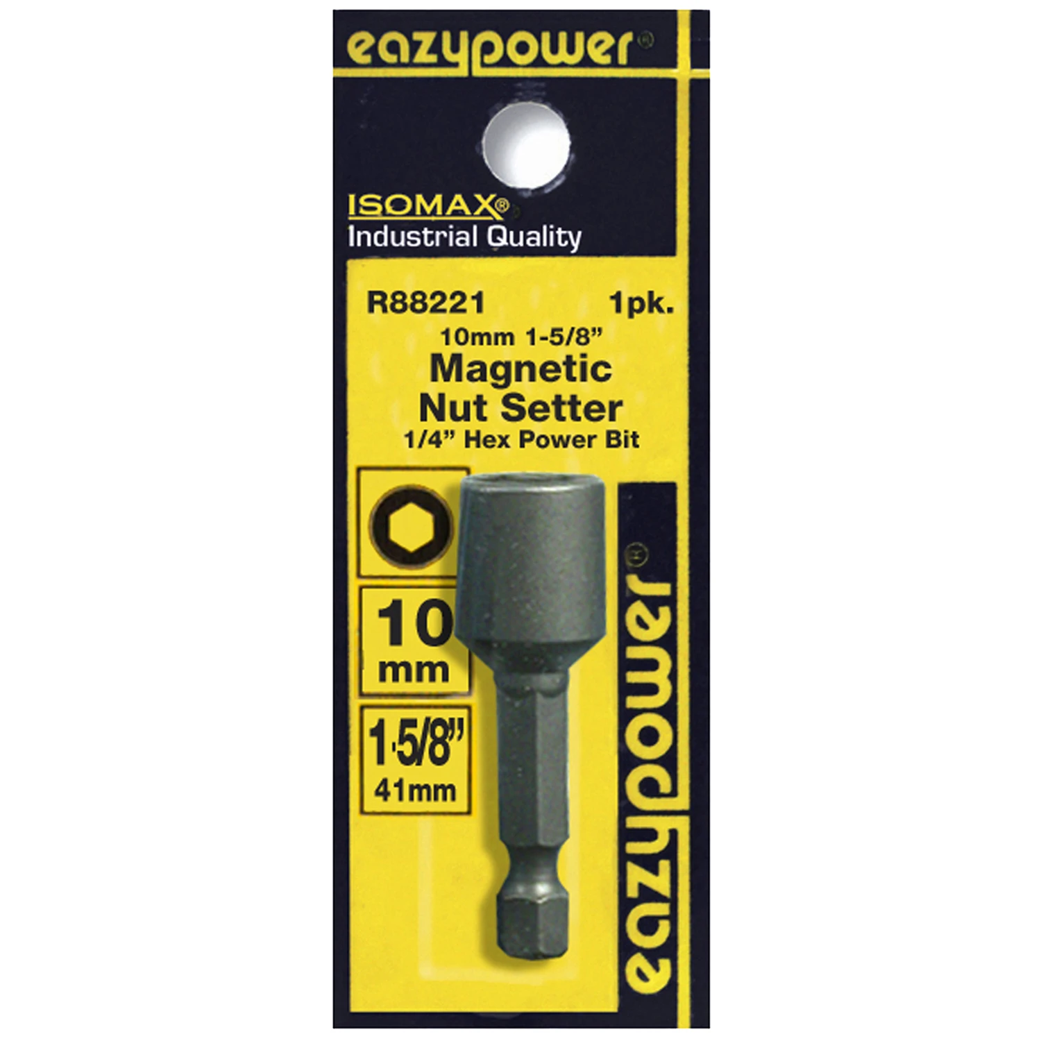 Isomax 10 Mm X 1-5/8 In. L Steel Magnetic Nut Setter With 1/4 In. Hex Shank