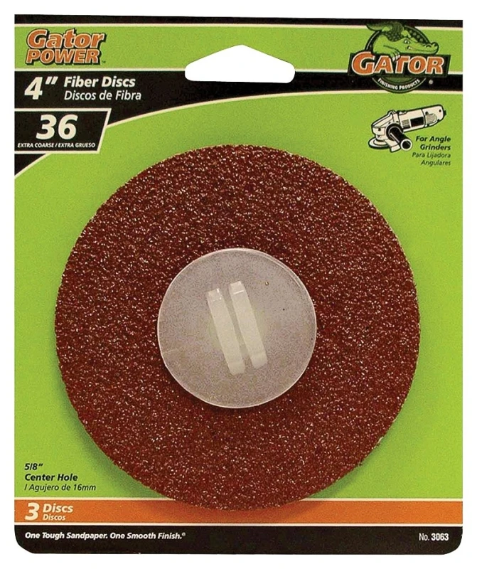 Gator Blade 4 In. 36 Grit Fiber Disc (3-Pack)