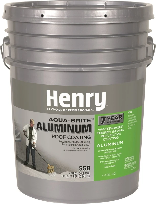 5 Gallon 558 Aluminum Roof Coating for Waterproofing and Reflective Protection