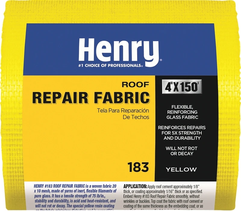 4 In. X 150 Ft. Yellow Glass Reinforcing Fabric For Roof Repair