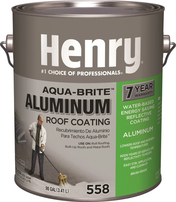 1 Gallon Fibered Aluminum Roof Coating - Reflective & Durable