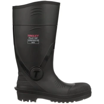 Steel-Toe Boots, Black PVC, 15-In., Men's Size 10