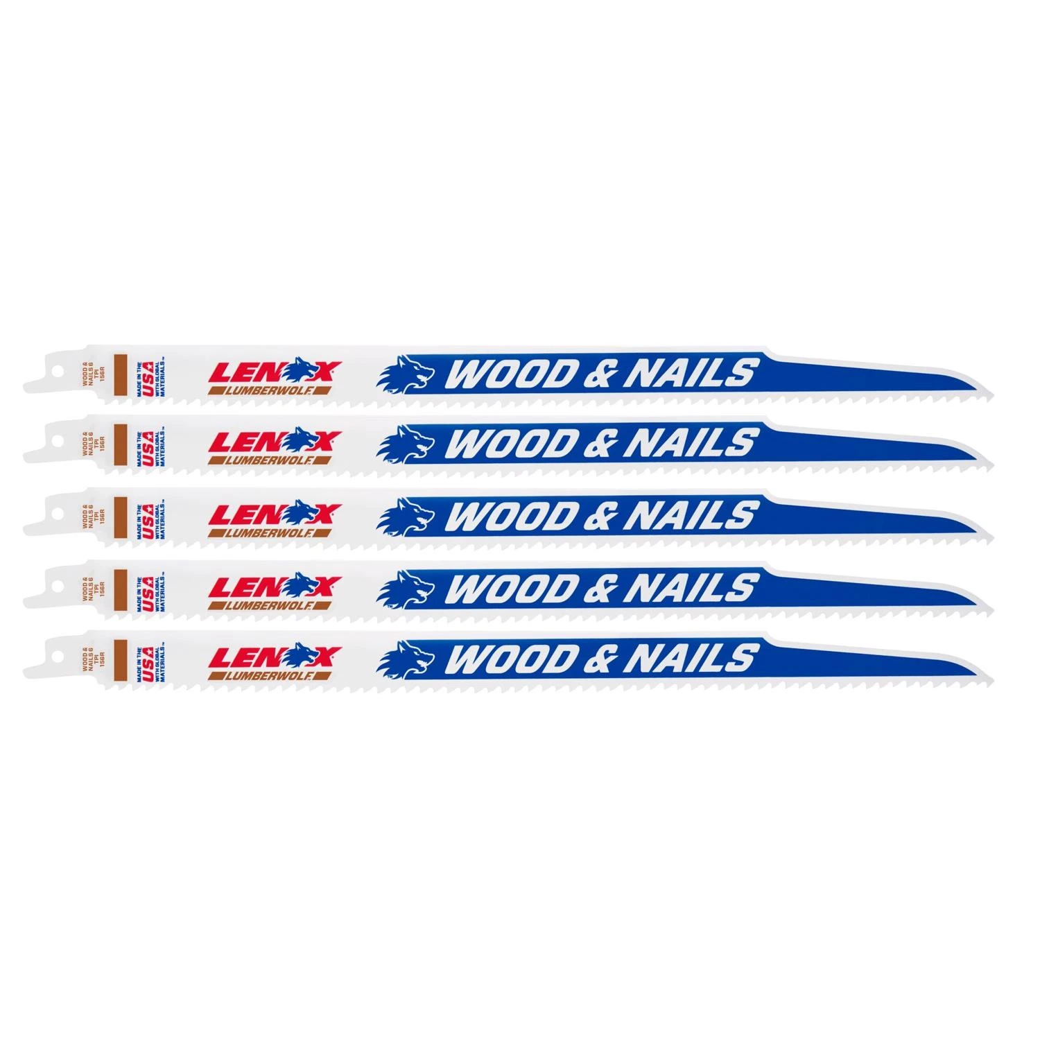 LENOX 5-Pack 12-in 6-TPI Bi-Metal Reciprocating Saw Blades LENOX 5-Pack 12-in 6-TPI Bi-Metal Reciprocating Saw Blades