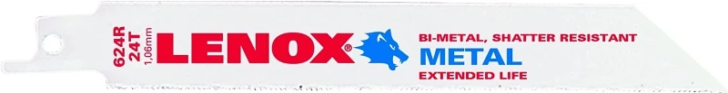 Bi-Metal Reciprocating Saw Blade, 6-In., 24-TPI