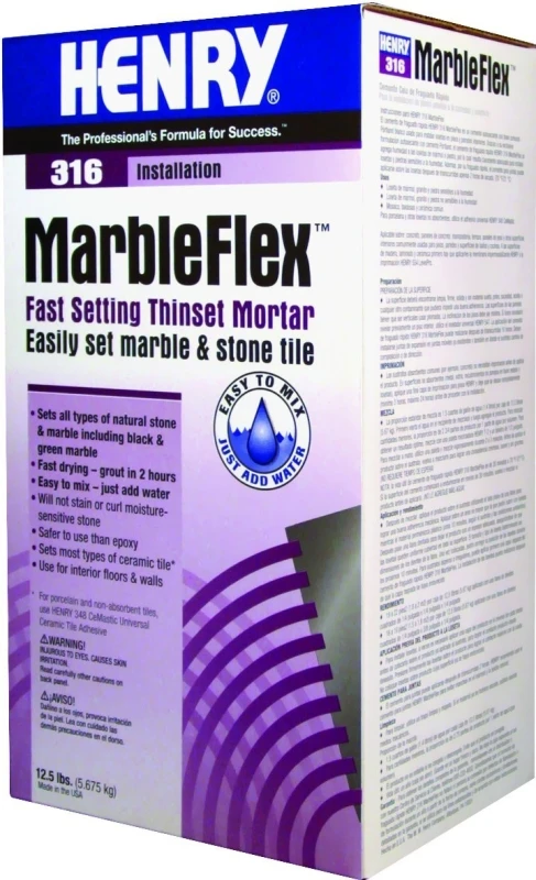 MarbleFlex H-316 Fast Setting Thinset Mortar, 12.5 Pounds Bag