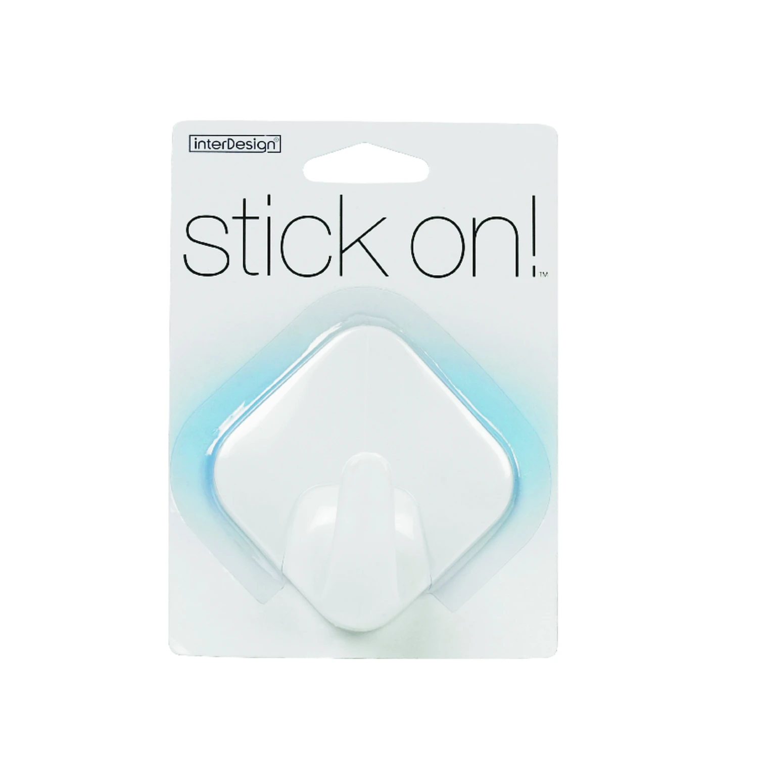 Diamond Hook,Self-Adhesive, Plastic, White