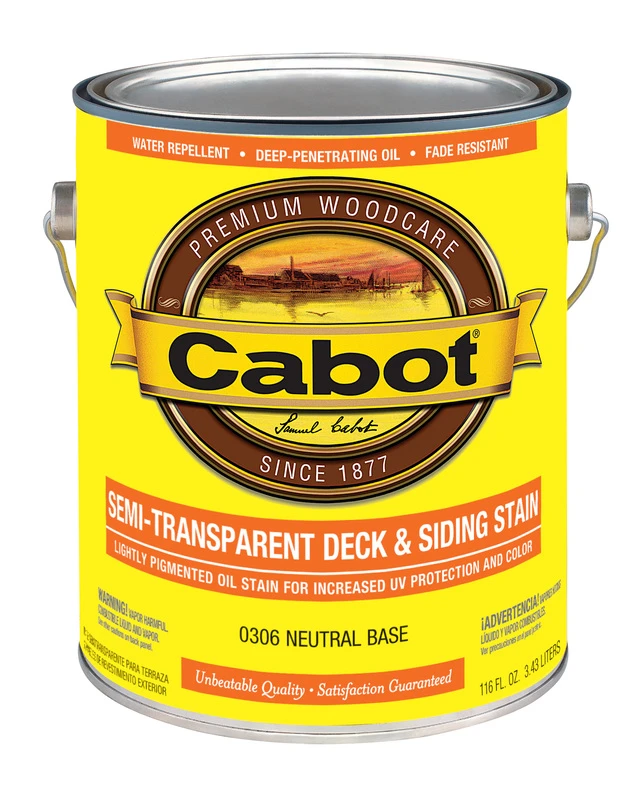 Semi-transparent Deck & Siding Stain & Sealer, Neutral Base, 1 Gallon