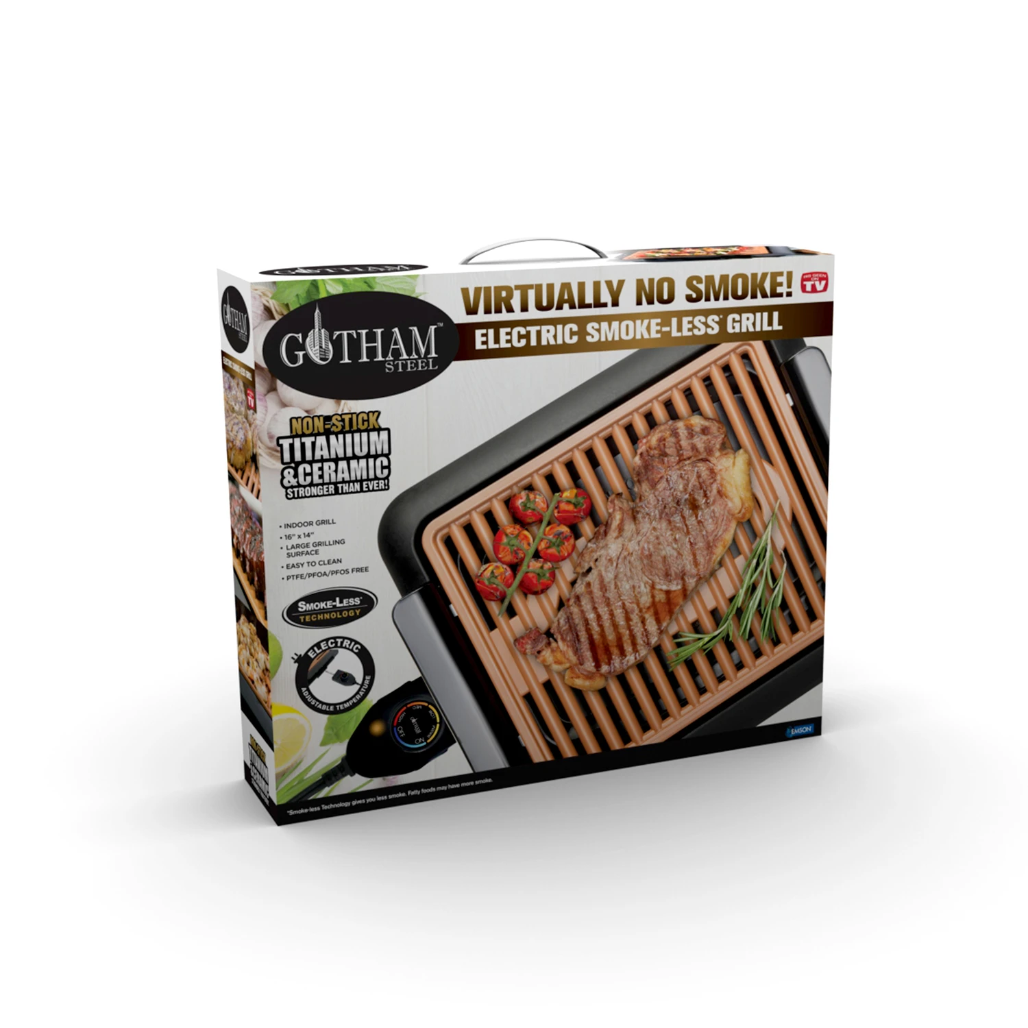 Smokeless Electric Grill 16" X 14" Non-stick Indoor/outdoor