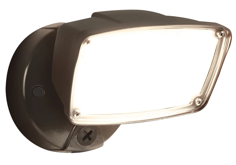 Led Security Flood Light, Outdoor, Bronze Aluminum, 150-watt, 1916 Lumens