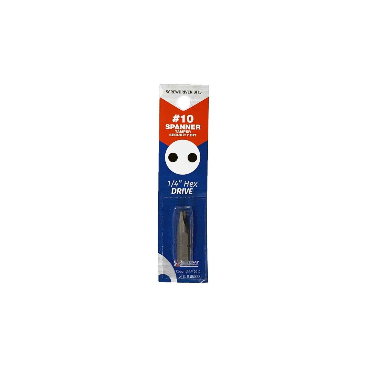 #10 Spanner Security 1 In. Carbon Steel Hex Screwdriver Bit