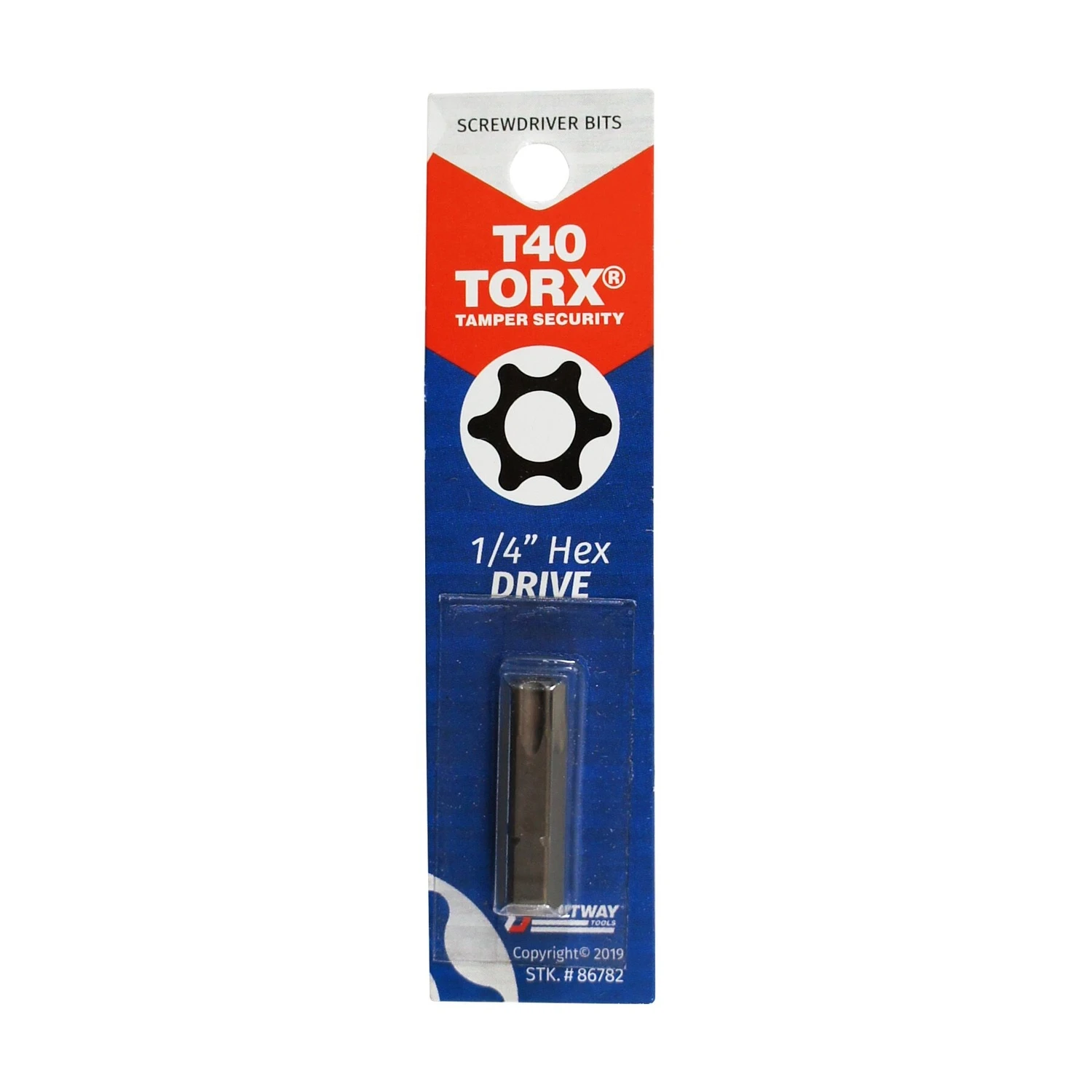 T40 Tamperproof Torx Security 1 In. 1/4 In. Hex Screwdriver Bit