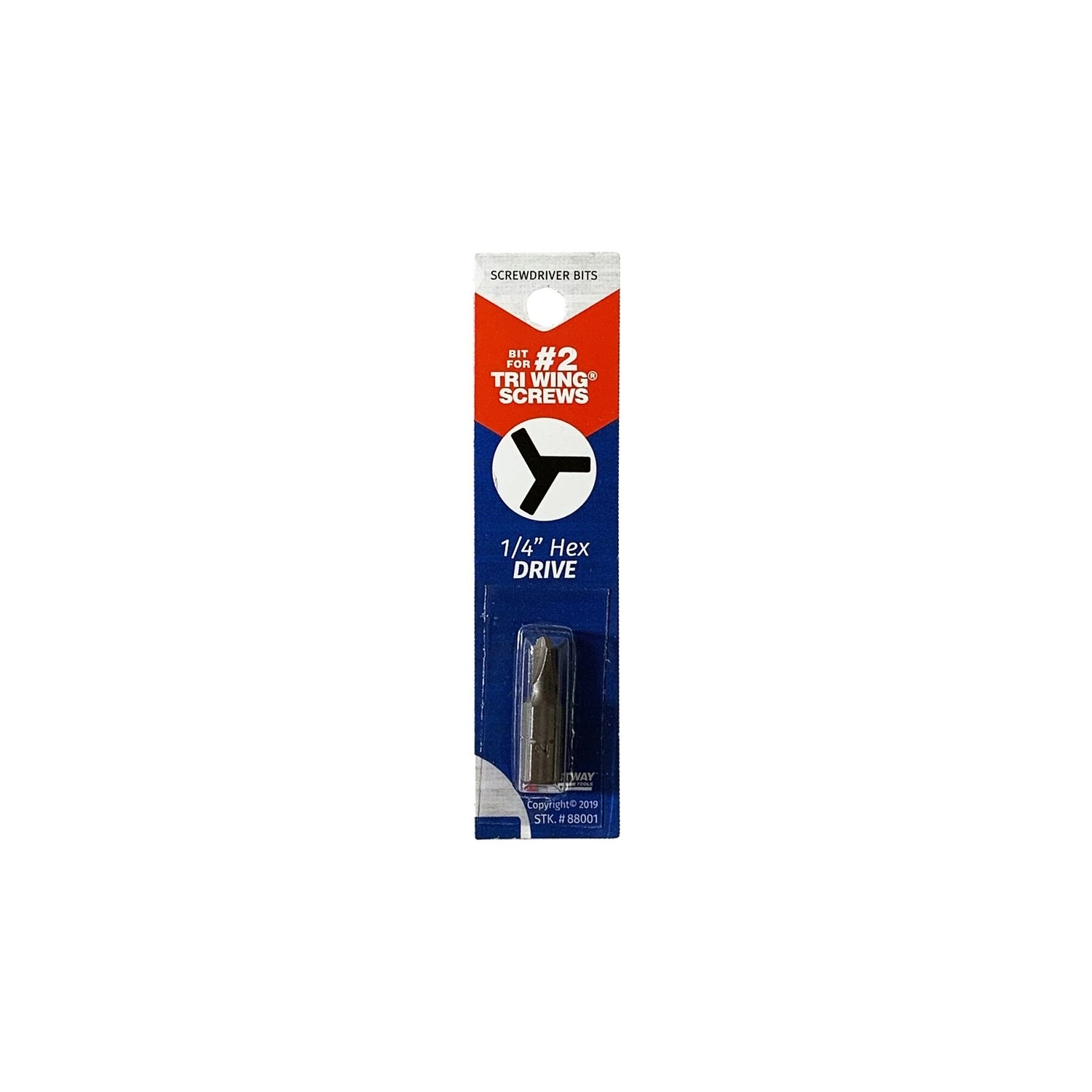 #2 Tri Wing Security 1 In. 1/4 In. Hex Screwdriver Bit