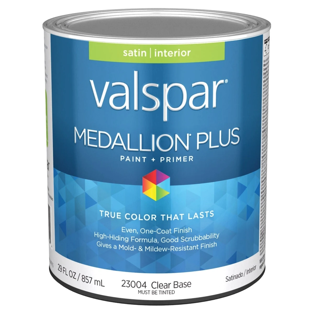 Medallion Plus Premium Satin Interior Paint & Primer, Clear Base, 1 Quart