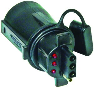 7 Blade To 4 Flat Trailer Adapter, Model 47345, Black Abs Plastic