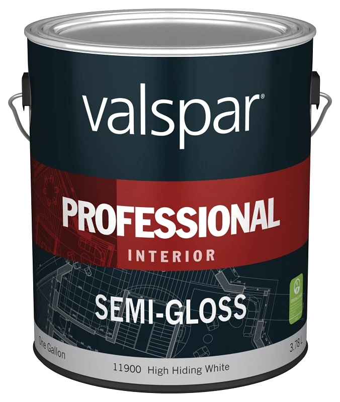Professional Latex Semi-gloss Interior Wall Paint, High Hide White, 1 Gallon