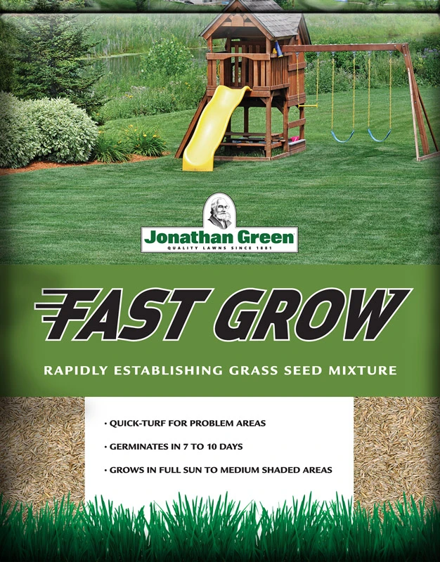 Fast Grow Grass Seed Mixture, 3 Pounds, High Germination Rate for Quick Lawn Establishment