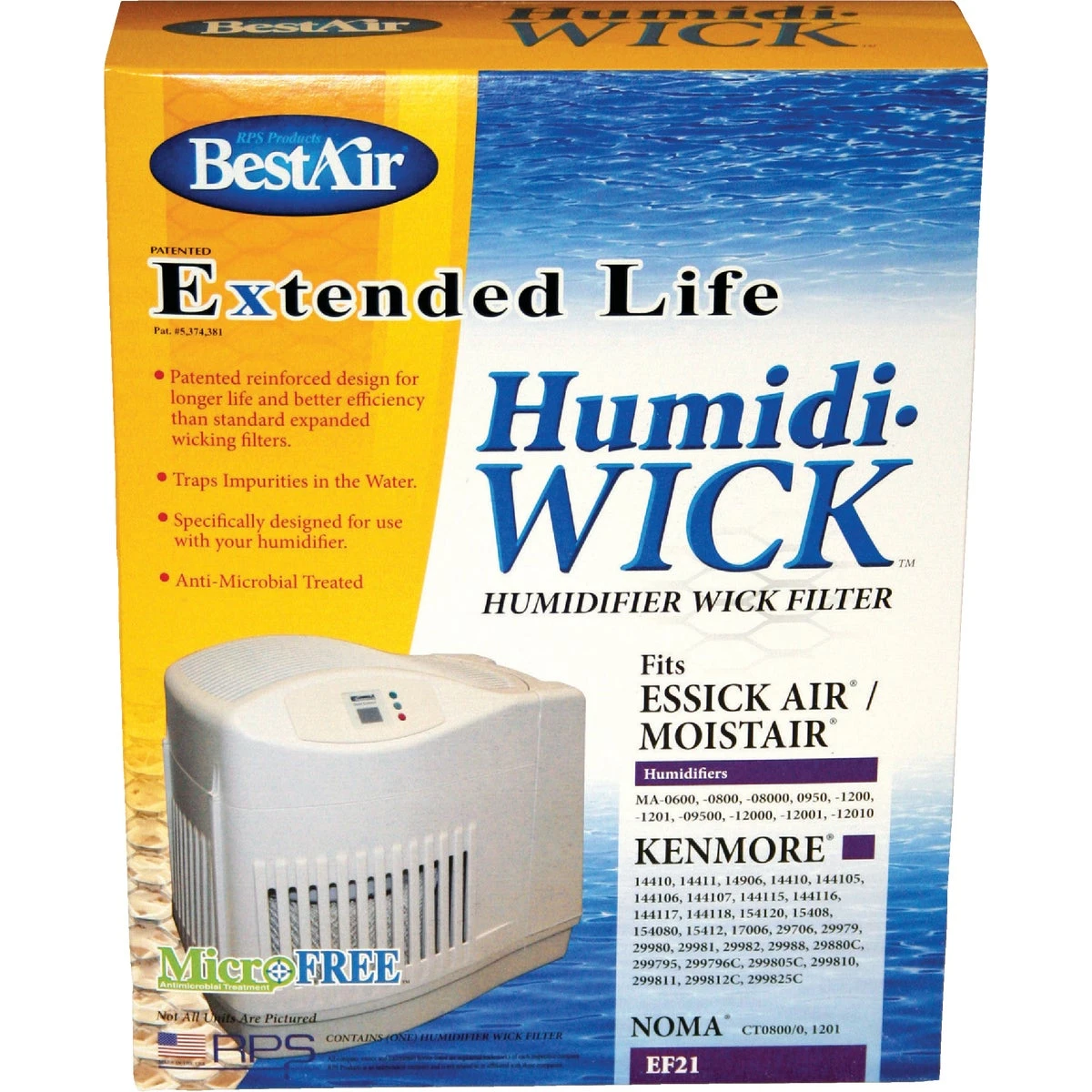 BestAir Humidifier Filter 1 pk For Fits for Essickair, Emerson and Moistair