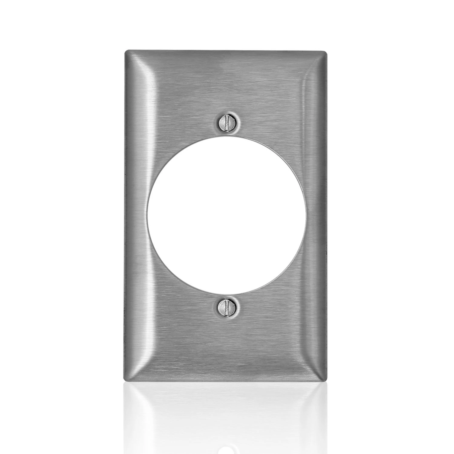 Leviton 3004824 C-Series Stainless Steel 1 Gang Metal Receptacle Wall Plate