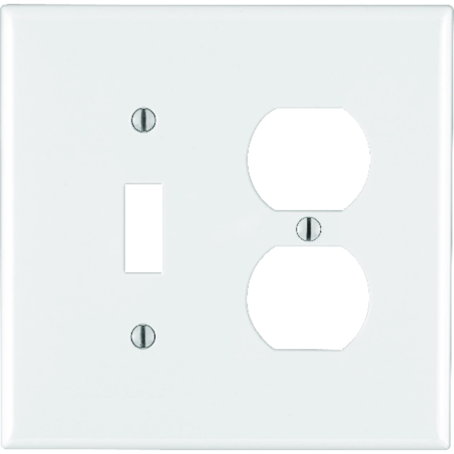 Leviton White 2 gang Thermoplastic Nylon Duplex/Toggle Wall Plate 1 pk