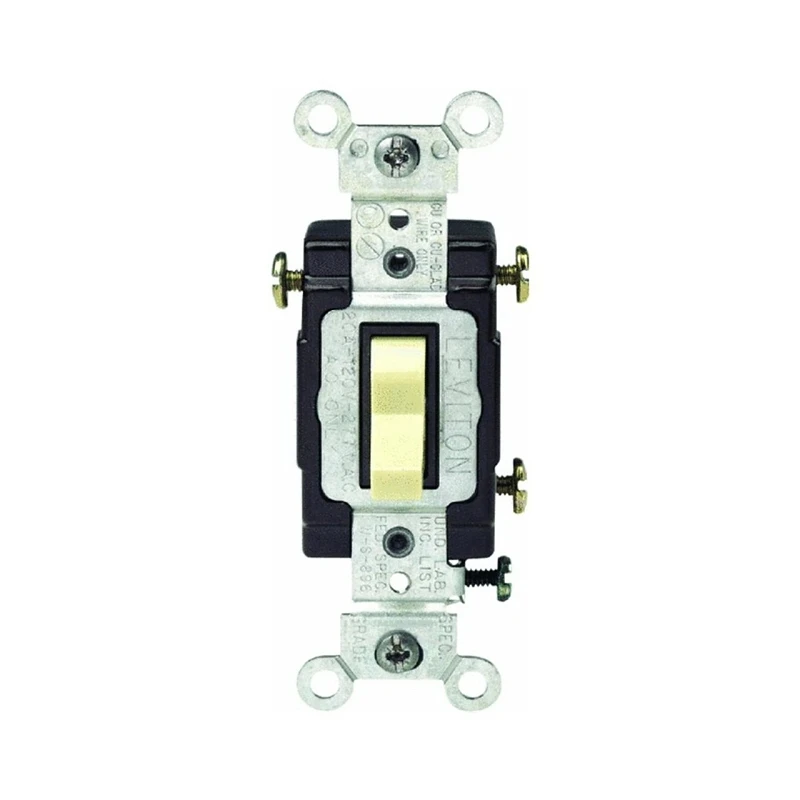Leviton Toggle Ivory 20A Grounding Quiet 3-Way Switch