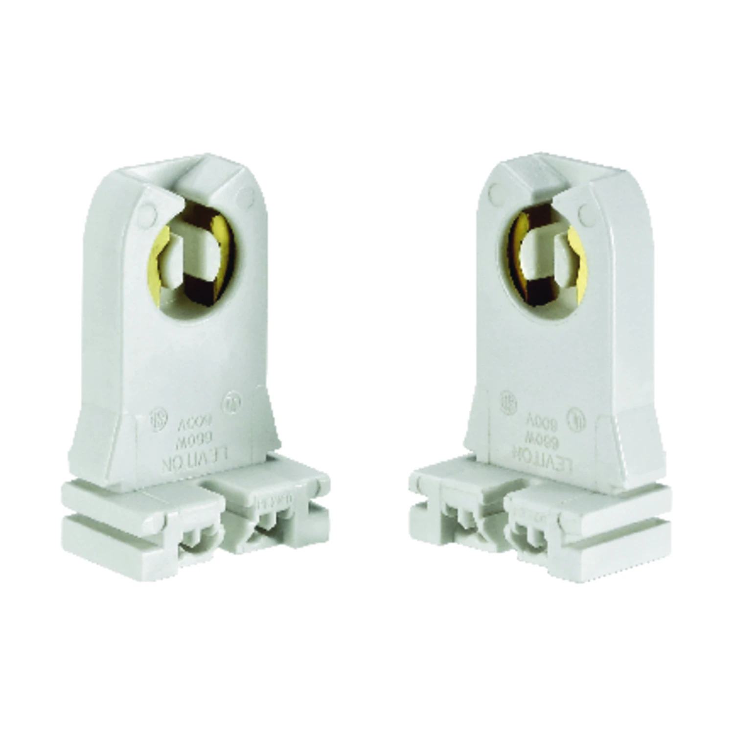 Fluorescent Lampholder, Tall Profile, White, 660-Watt