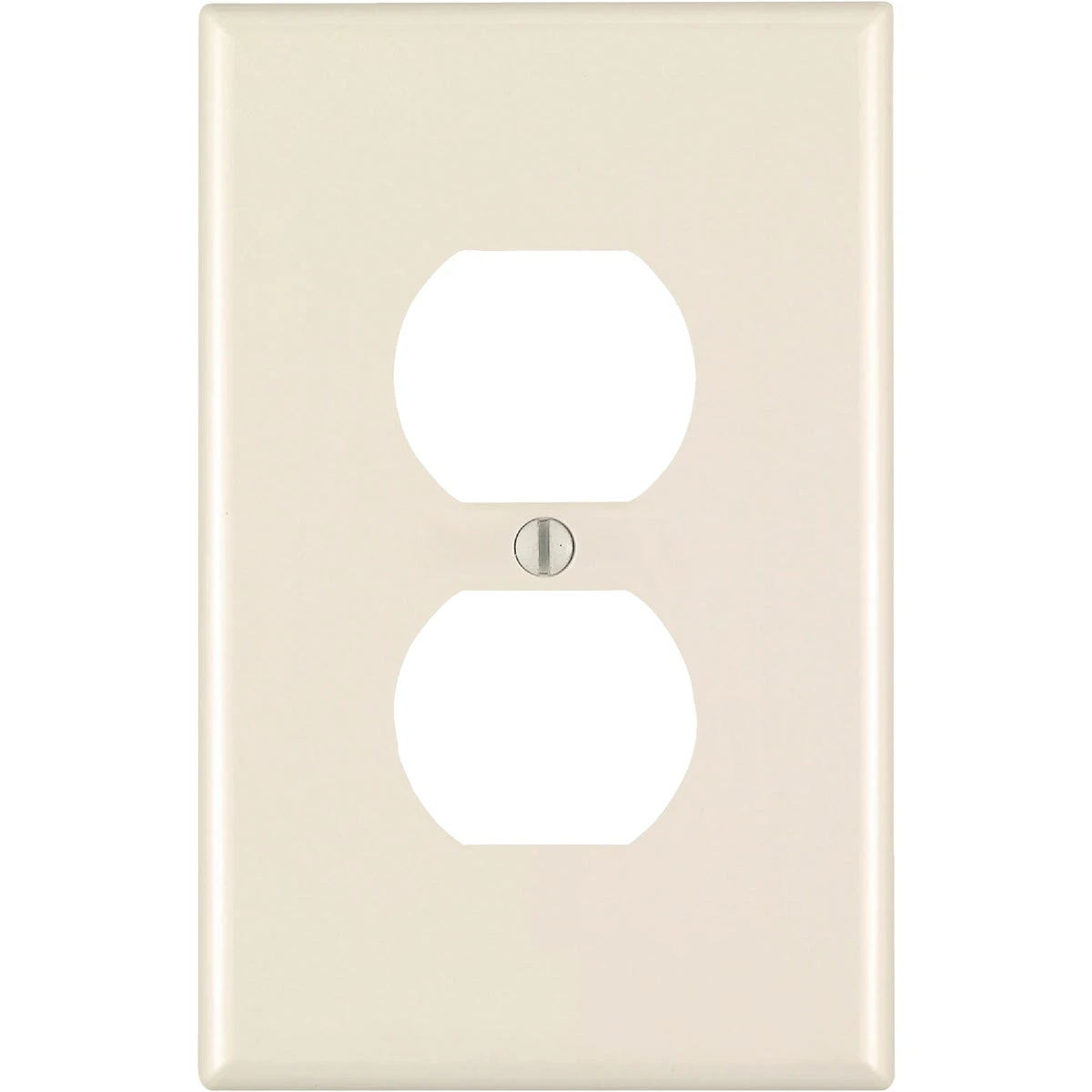 Leviton Almond 1 gang Plastic Duplex Wall Plate 1 pk
