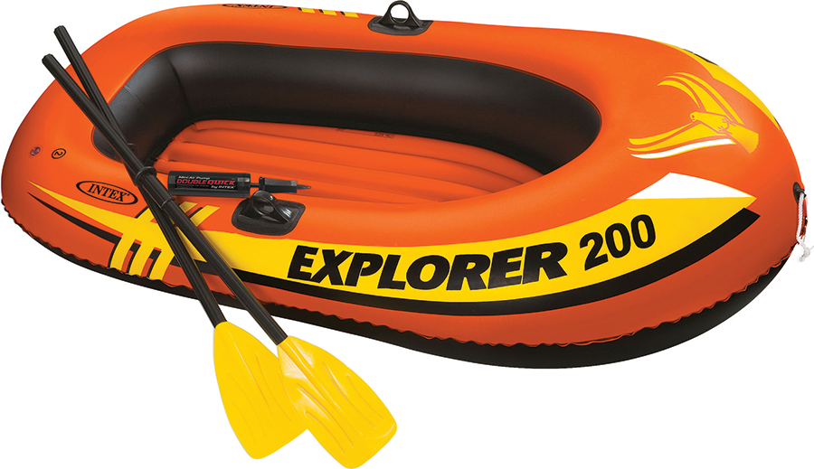 Explorer 200 2-person Inflatable Raft Boat Set With Oars And Pump