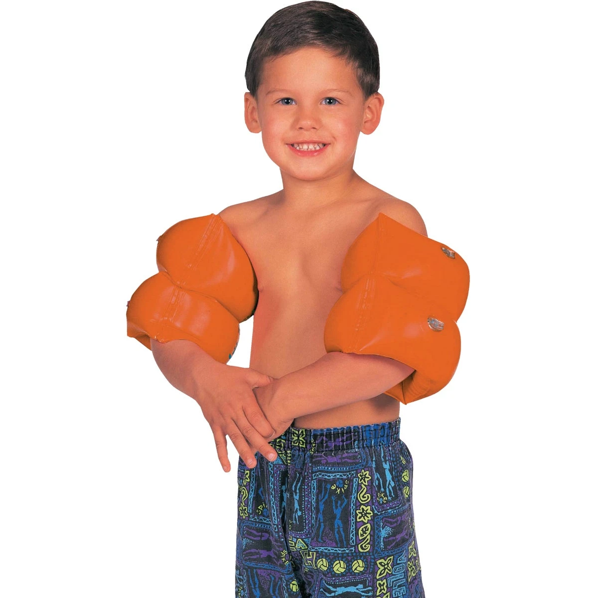 Orange Inflatable Arm Bands Swimming Aid For Ages 2-6, Model 59640ep
